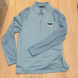 Levelwear Light Blue Pullover with Raven Golf Club logos